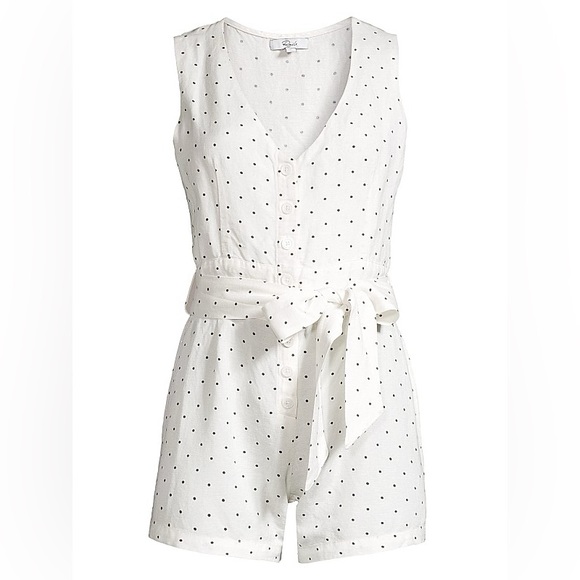 Rails Polka Dot Romper – White Button Front – Size S - Picture 2 of 9